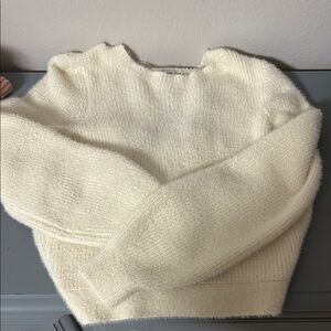 Women’s small cream American Eagle open back sweater